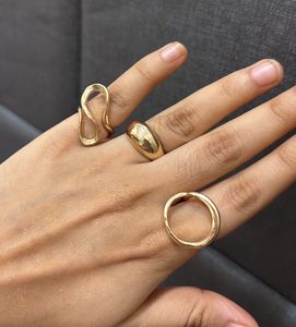 Gold Trendy Stacking Rings( Set Of 3)💗