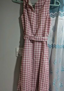 Tokyo Talkies Pink Gingham Dress Midi