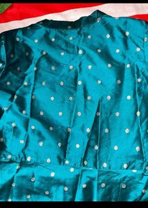 Teal Embroidered Kurta