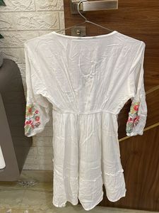 Boho Embroidered Mini Dress
