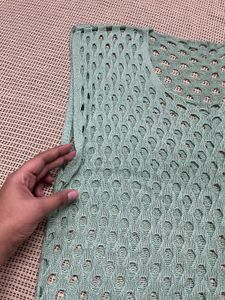 Sea Green Mesh Top