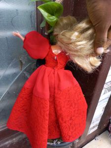 Barbie Red Bow ♥️ Gown Only Dress 👗 [ NO DOLL]