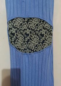 Blue Sleeveless Bodycon Dress