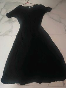 Simple Black Midi Dress