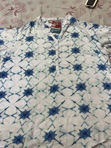 utsa White & Blue Print Top Xl