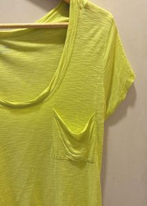 Calvin Klein Neon Yellow Pocket Tee