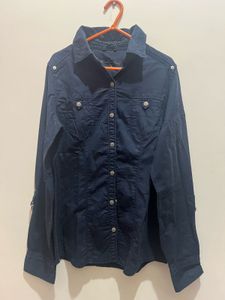 Navy Button-Down Shirt