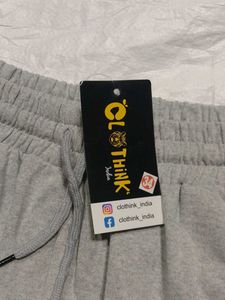 Gray Wide Leg Cargo Sweatpants