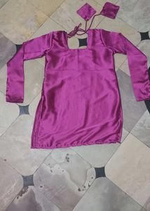 Satin Dhoti Salwar Suit