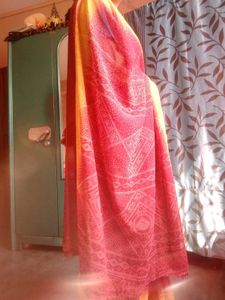 Yellow And Maroon Saree