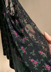 Black Floral Top