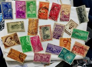 1947-1956 Vintage India Postage Stamps