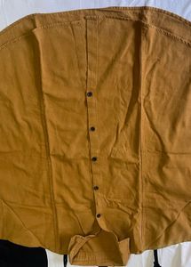 Oversized Brown Button-Up Shirt