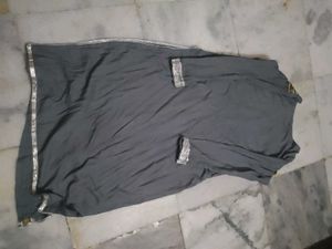 Elegant Grey Embroidered Kurta