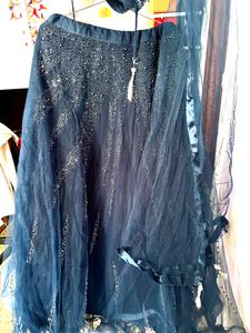 Navy Blue Embellished Lehenga Set