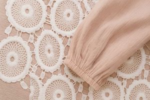 Vintage Peach Kurti With Crochet Detailing