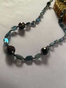 Blue Black Beaded Mala