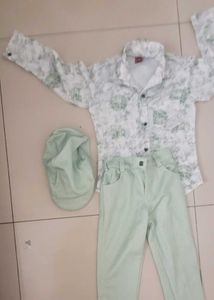 New- Boys Shirt Pant Cap Combo