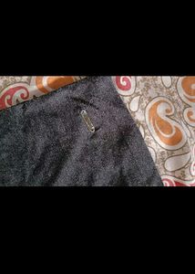 Gray Lace-Up Short Sleeve T-Shirt