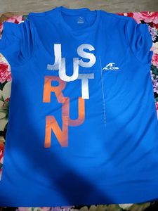 Blue 'Just Run' T-Shirt