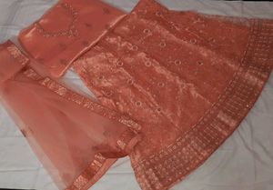 Peach Bridal Lehenga