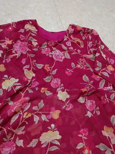 Floral Print Chiffon Blouse
