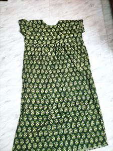Green Floral Print Dress