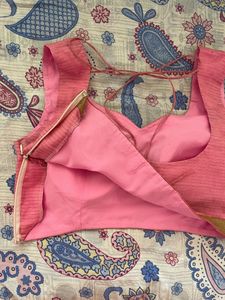 Designer Padded Blouse Pink