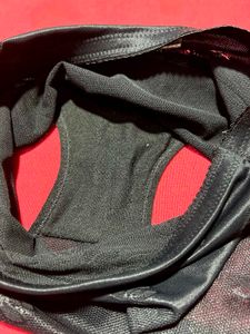 Black Mesh High Waist Brief Panty