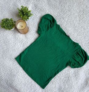 Green Puff Sleeve Top