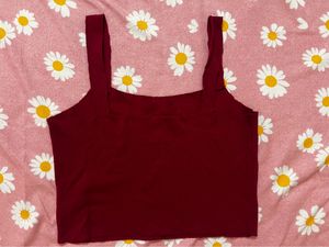 Red Cami Crop Top