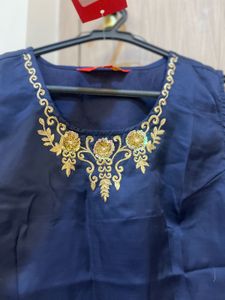 Blue IndoWestern Set (3pcs)