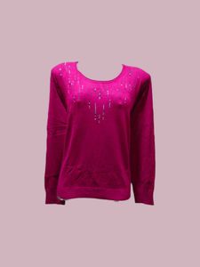 Pink Embellished Sweater