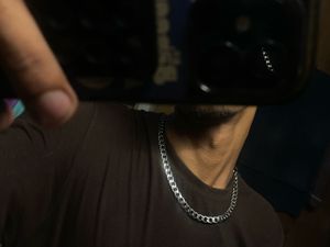 Silver Curb Chain Necklace