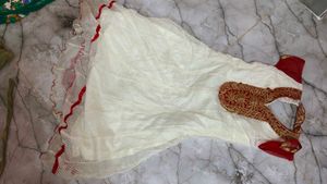 New White Ethnic Long  Gown