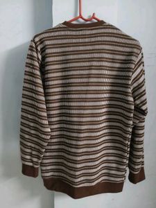 Striped Brown Long Sleeve TShirt