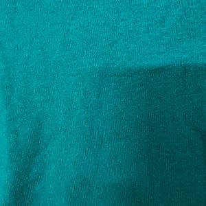 Green Basic V Neck Sweater women