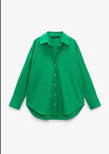Zara Green Oversized Shirt