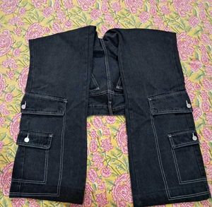 Urbanic charcoal wide leg jeans