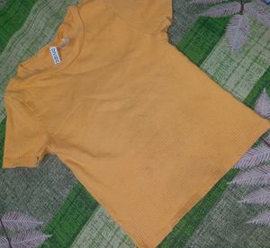 Cute Dog Print Shorts &amp; Yellow Top Set