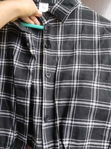 Black &amp; White Plaid Shirt