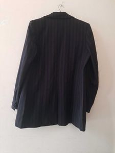 Double Breasted Blazer H&amp;M Blue and brown stripes