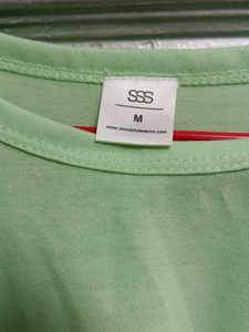 Cute Green Crop T Shirt
