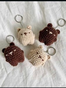 Handmade Crochet Teddy Keyring