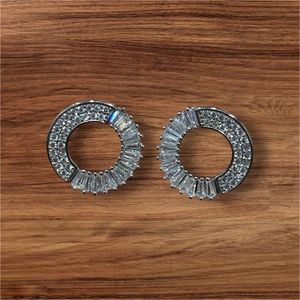 Sparkling Silver Twilight Circle Earring