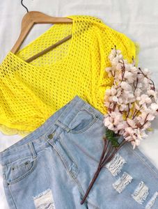Pinterest Yellow Crochet Top D