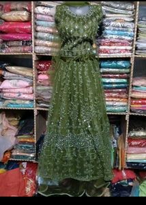 Green Crop Top