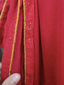 Elegant Red Floral Saree