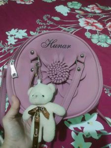 Cute Pink ' Hunar' Round Bag 👜