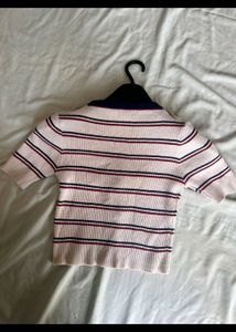 Cream RIBBED TOP